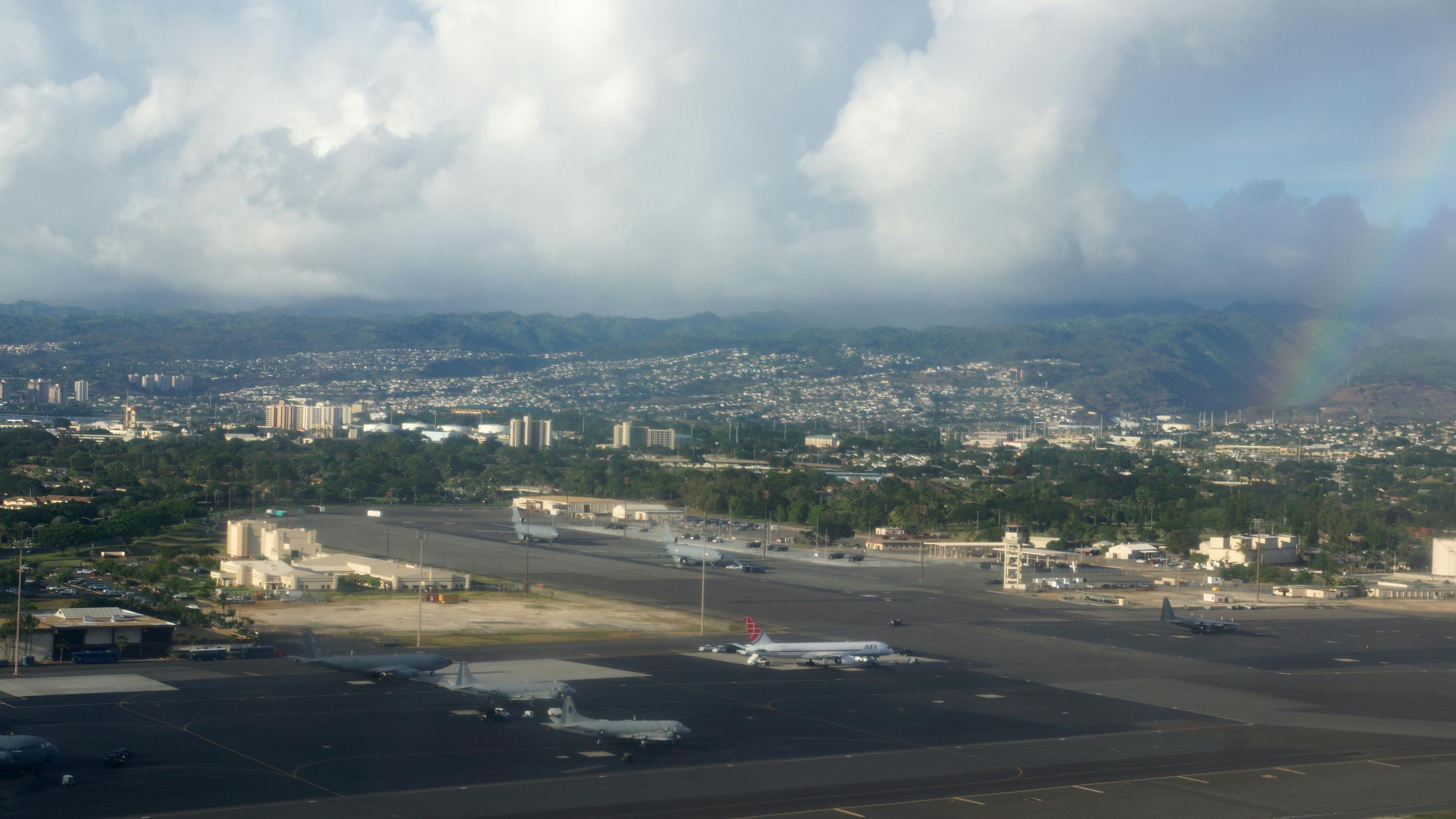 Aerial of Planes at Joint Base Pearl Harbor-Hickam