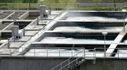Water treatment tank in plant