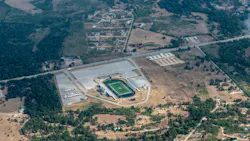 Aerial view of the Bastrop Independent School district Aerial view of the Bastrop Independent School district