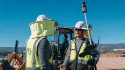 A survey crew reviews real-time site data before the next move is made (Photo credit: Nox Group). A survey crew reviews real-time site data before the next move is made (Photo credit: Nox Group).