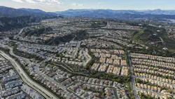 Aerial of the Stevenson Ranch suburban community in Los Angeles County California Aerial of the Stevenson Ranch suburban community in Los Angeles County California
