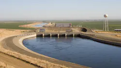 Dos Amigos pumping plant pushes water up hill on the San Luis Canal Dos Amigos pumping plant pushes water up hill on the San Luis Canal