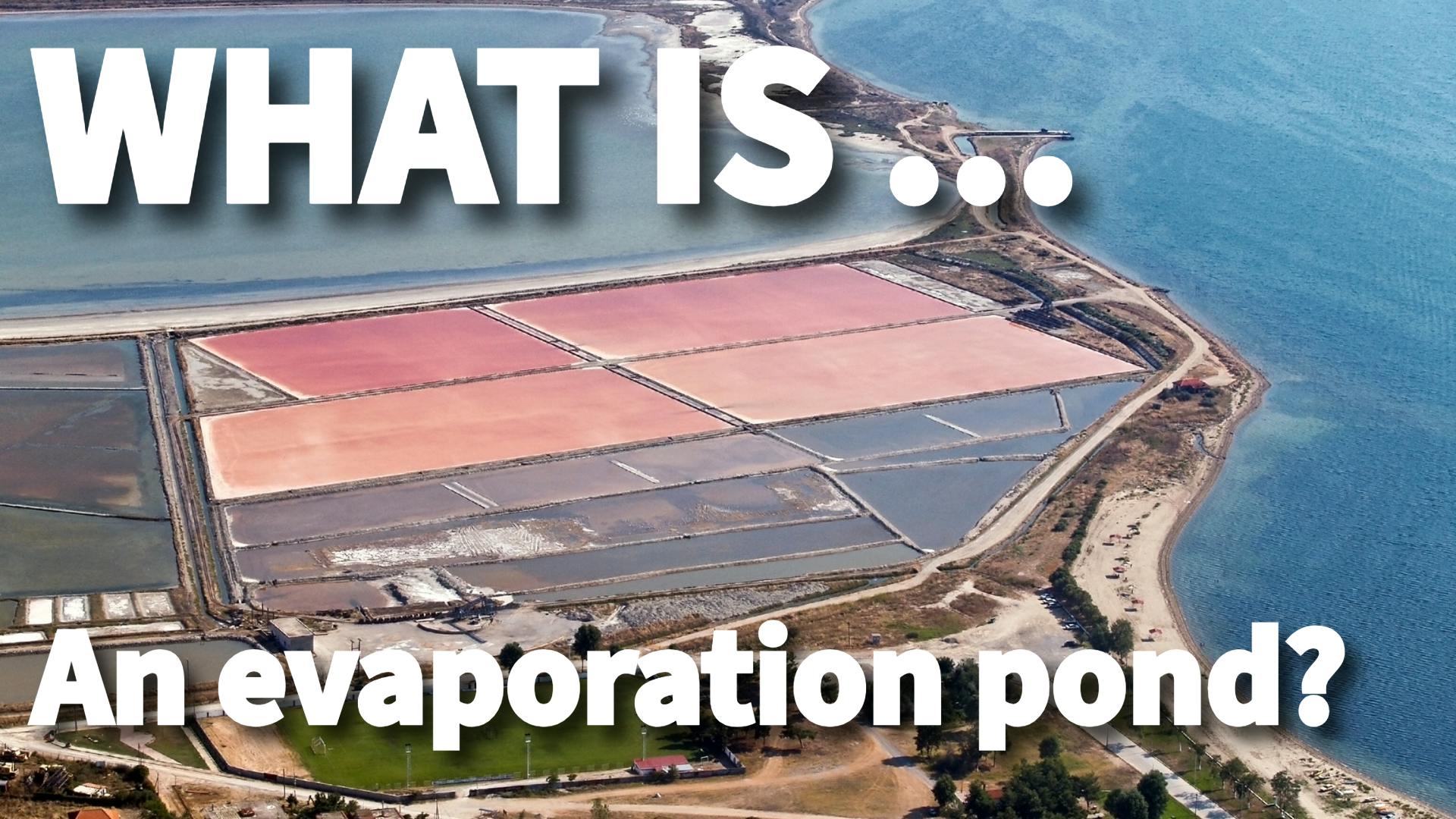 Salt evaporation ponds, aerial view