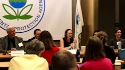 EPA Assistant Administrator for Water Jess Kramer at an EPA roundtable on water infrastructure programs (Photo credit: EPA).